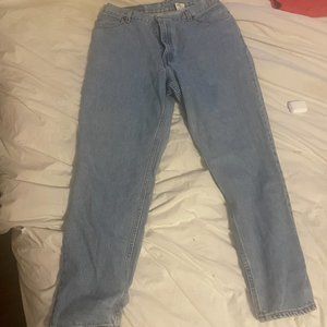 Vintage Levi's 550 Relaxed Fit Tapered Leg High Waisted Denim Mom Jeans Size 34